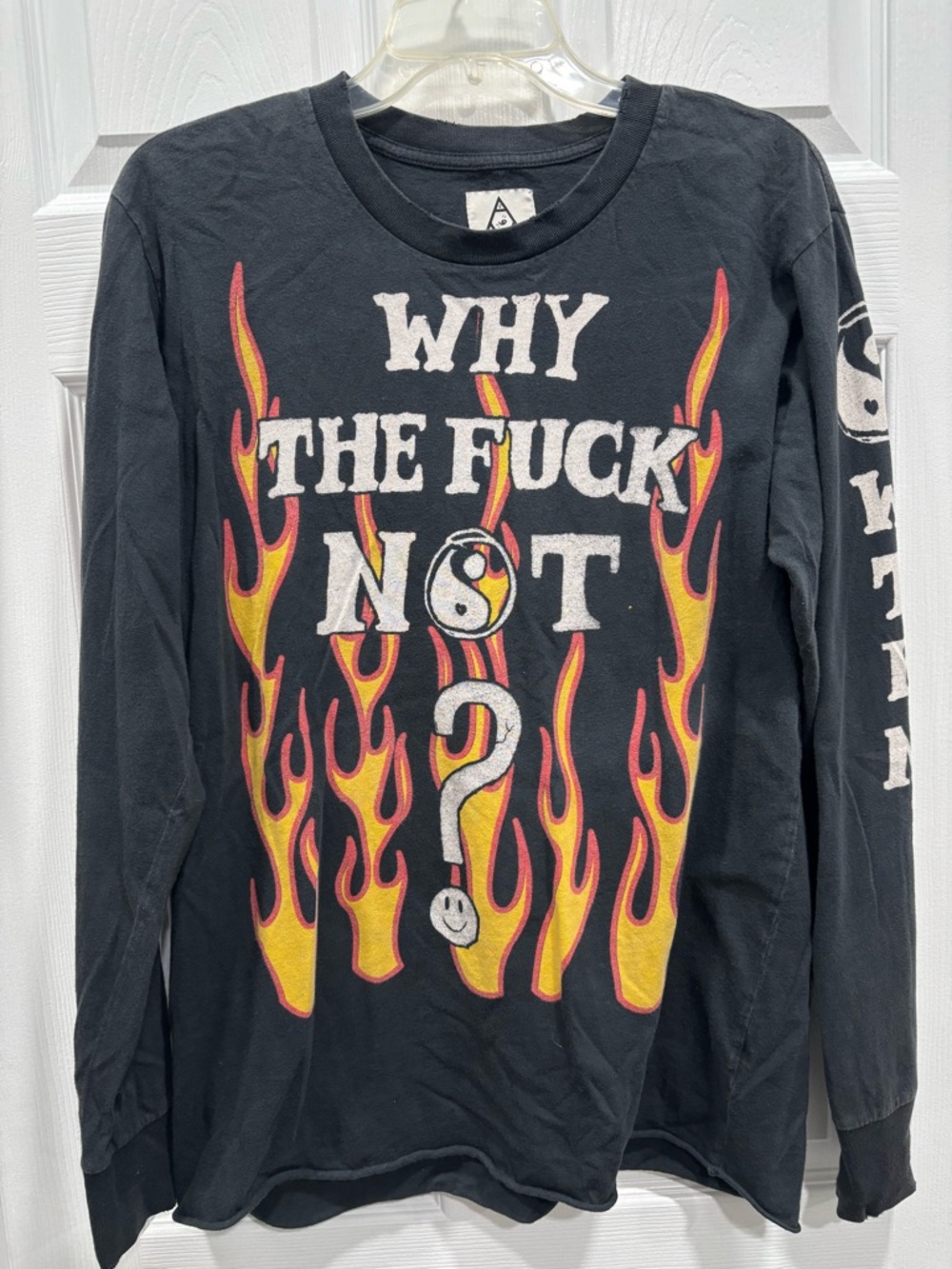 UNIF WTFN Distressed Flame Long Sleeve Tee